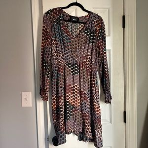 Maeve long sleeved dress with ruffles